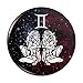 Gemini Twins Zodiac Sign Horoscope in Space Pinback Button Pin Badge - 1