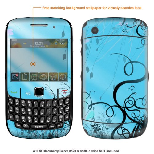 Protective Decal Skin Sticker for Blackberry Curve 8520 8530 case cover Crv8520-340