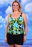 Beach Belle Botanica Blouson Shortini Swimsuit - Plus Size Swimwear Plus Size Swimsuit