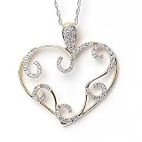 0.21 Carat 14KYG Diamond Heart Pendant