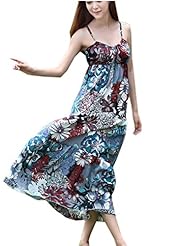 Cotton Stretchy Elasticized   Waistline Maxi Dress 