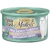 Fancy Feast Gourmet Cat Food, Wild Salmon Florentine in Sauce with Garden Greens, 3-Ounce Cans (Pack of 24)