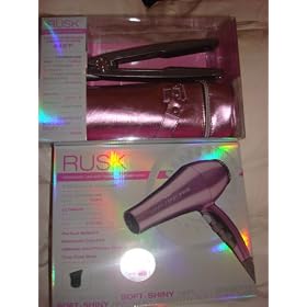 Buy Rusk PINK Speed Freak 2000 Watts Turbo Hair Dryer and Rusk 1 Tourmaline Ceramic Flat Iron 446 F by Rusk