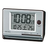 SEIKO CLOCK(セイコークロック) 電波デジタル目覚まし時計 ツイン・パ 温度計付き ブラウンSQ693S