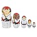 BestPysanky Set of 5 Baseball Wooden Nesting Dolls 6 Inches