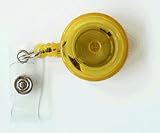 Retractable Badge Reel Translucent Yellow