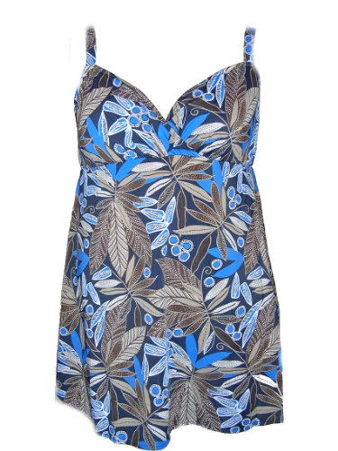 Penbrooke Plus Size Swimdress One Piece Swimsuit 18-24