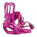 Salomon Rhythm Womens Snowboard Bindings (Pink)These Rhythm Snowboard bindings come in bright, bold colours which are ideal for those who are looking for style and are build with women's specific highbacks for a great fit.Flex Rating:- 3Baseplate:- Zone baseplate- Optimix 30/45- ADJ Toe Ramp- IMSHighback:- Freeframe- Women Specific Geometry- HB FilterPadding:- Dual Layer EVA PadsStraps:- 3D Prime Ankle Strap- Lock-In Toe Strap- Women Specific Geometry- Toolfree Strap AdjustmentsRatchets:- Smooth Crank Aluminium BuckleAvailable in sizes: Small and Medium