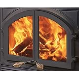 Metalbest MHE-DD-G 24k Gold Bordeaux Cast-Iron Double Fireplace Doors from the Bordeaux Collection