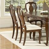 Louis Philippe Formal Dining Slat Back Side Chair in Cherry