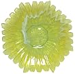 Colorful Recycled Art Glass Large Banana Yellow Sunburst Platter 17.5"D