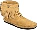Minnetonka Womens Hi Top Back Zip Boot Tan Suede Boots