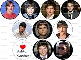 Set of 10 ASHTON KUTCHER Pinback Buttons 1.25
