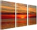 EGYPTIAN SUNSET - CANVAS ART PRINT TRIPTYCH PICTURE