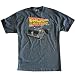Back to the Future Open Deloreon Charcoal T-shirt Tee