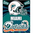 Miami Dolphins Light Weight Fleece NFL Blanket (Shadow Series) (50x60")"