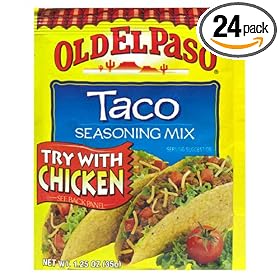 Old El Paso Seasoning, Taco, 1.25-Ounce Packets (Pack of 24)