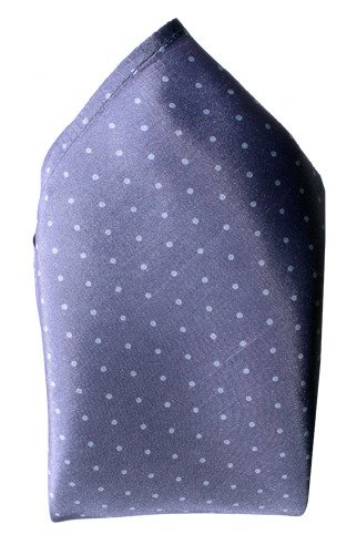 Grey Dots Silk Handkerchief