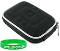 Nylon Hard Shell Carrying Case (Black) for Canon PowerShot A1100IS Digital Camera Green