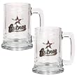 Houston Astros MLB 2pc 15oz Glass Tankard Set- Primary Logo by Great American Products