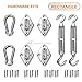 Sunshades Depot Quadrilateral Sun Shade Sail Hardware kit Set 8 Inches Super Heavy Duty
