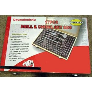 17 piece SDS Plus Hammer Drill Chisel Set by 
