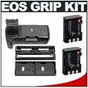 Digital Concepts PG-100 Deluxe Power Vertical Grip with Two Spare NB-2LH Lithium Ion battery for Canon Digital Rebel XT, XTi, EOS 350D and 400D (Replacement for Canon BG-E3)
