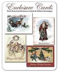 Christmas Images - Set of Four Gift Cards and Vellum Envelopes