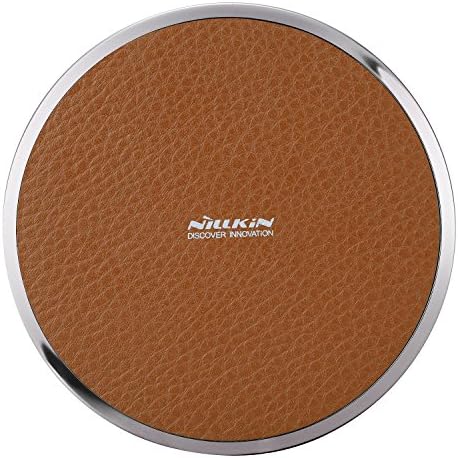 JUNCHI Wireless Charger,Magic Disk Qi Standard Wireless Charging Dock for Samsung Galaxy S7/S7 Edge/S6/S6 Edge/S6 Edge Plus/Note5,iPhone 6/6s,iPhone 6/6s Plus and All Qi-Enabled Devices (Brown)