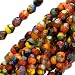 Czech Fire Polish Glass Beads 6mm Round Red Confetti Mix (25)