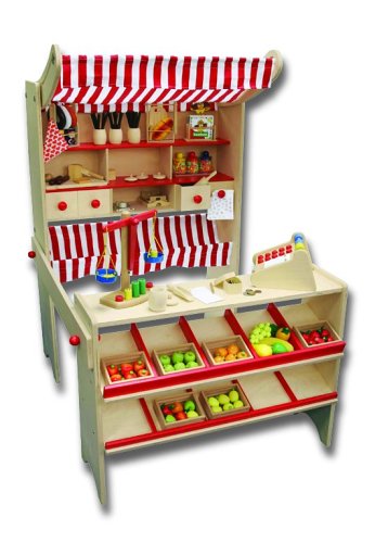 Childrens Toyshop  Spielwaren : BEEBOO Kaufladen, Länge 78 x B 113 x Höhe 128 cm