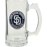 San Diego Padres Beer Mug: 3D Logo Glass Tankard