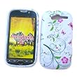 HTC myTouch 4G / HTC myTouch HD (T-Mobile) Crystal Silicone Skin Case "Flower Lover's" Design