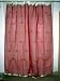 2 Organza Fire Brick Red with Gold Mirror Embroidered Curtains Panel 92" Tabs