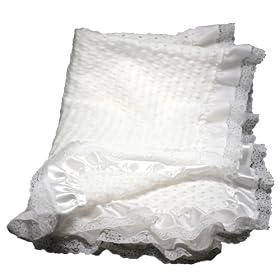 Dandelion Christening Baby Shawl (White)