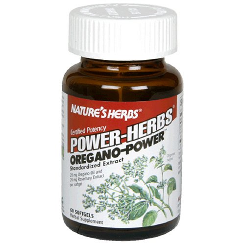 Nature's Herbs Power-Herbs Oregano-Power, Softgels, 60 softgels (Pack of 4)
