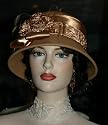 Kentucky Derby Hat Flapper Hat Cloche Hat Tea Hat Lady Sophia Gold