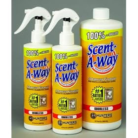 Click here to buy Hunter's Specialties Scent-A-Way Scent Elimination Odorless Spray, Bonus Pack.
