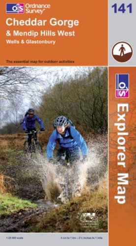 Cheddar Gorge and Mendip Hills West (OS Explorer Map)