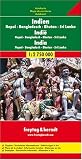 India, Bangladesh, Nepal, Bhutan, and Sri Lanka (Road Map) (French, Italian and German Edition)