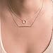 Beauniq Sterling Silver Bar Pendant Necklace, 16 Inches-18 Inches