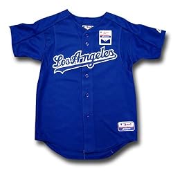 Los Angeles Dodgers Youth Authentic MLB Batting Practice Jersey by Majestic Athletic