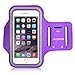 MoKo Armband for iPhone 6s Plus / 6 Plus, Sweatproof Sports Armband Running Arm Band for iPhone 6S Plus, 6 Plus, Samsung S8 Plus, S7 Edge, Note 4/5, J7, Purple (Fits Arm Girth 10.8
