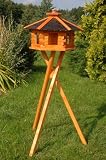 XXL Vogelhaus Vogelhaeuschen mit Staender, Bitumschindeln