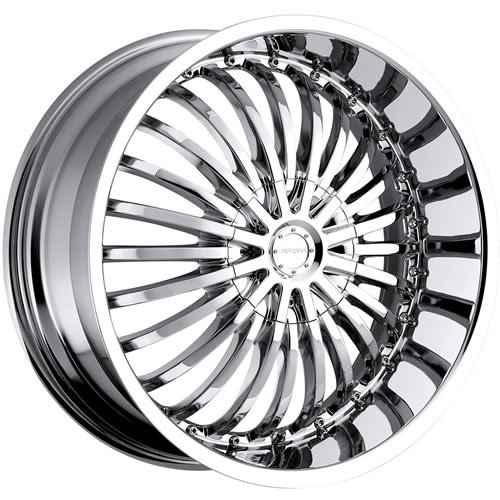 Strada Spina 22 Chrome Wheel / Rim 5x112 & 5x115 with a 40mm Offset and a 74.1 Hub Bore. Partnumber S16250240