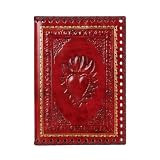 Romance Refillable Handmade Journal with Embossed Heart, Lined, 6x8