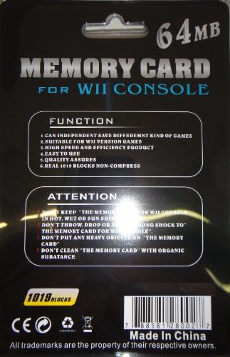 Ngc Memory Card 64mb For Wii and Game Cube