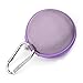 Case Star Purple Earphone handsfree headset HARD EVA Case - Clamshell/MESH Style with Zipper Enclosure, Inner Pocket, and Durable Exterior + Silver Climbing Carabiner With Case star cellphone bag