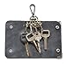 ZYSUN Genuine Leather Key Holder Wallet Slim Compact Key Case Pouch With Six Key Hook(ZYSUN-yaoshibao,hei)