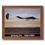 Stealth Fighter Military Fighter Jet Aircraft Airplane Aviation Wall Picture Oak Framed Art Print